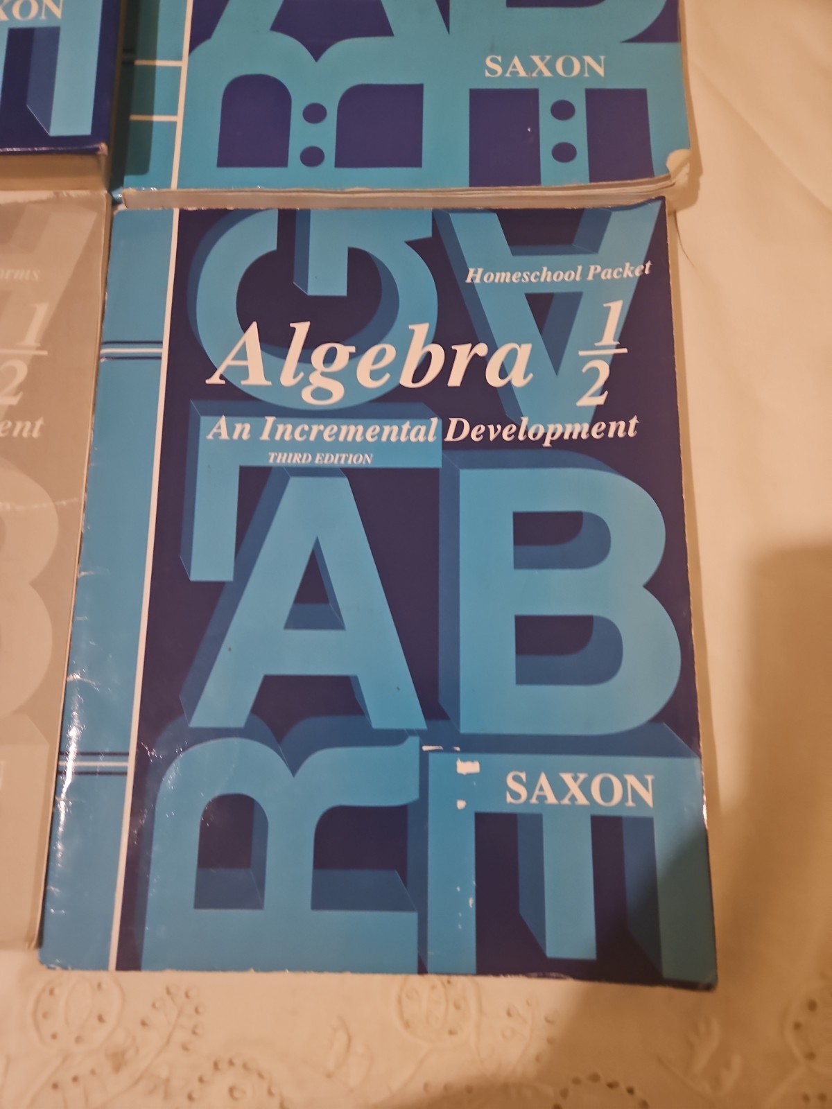 Lot Saxon Math Algebra 1/2 Textbook Tests & Solutions Manual 3rd Edition (M)