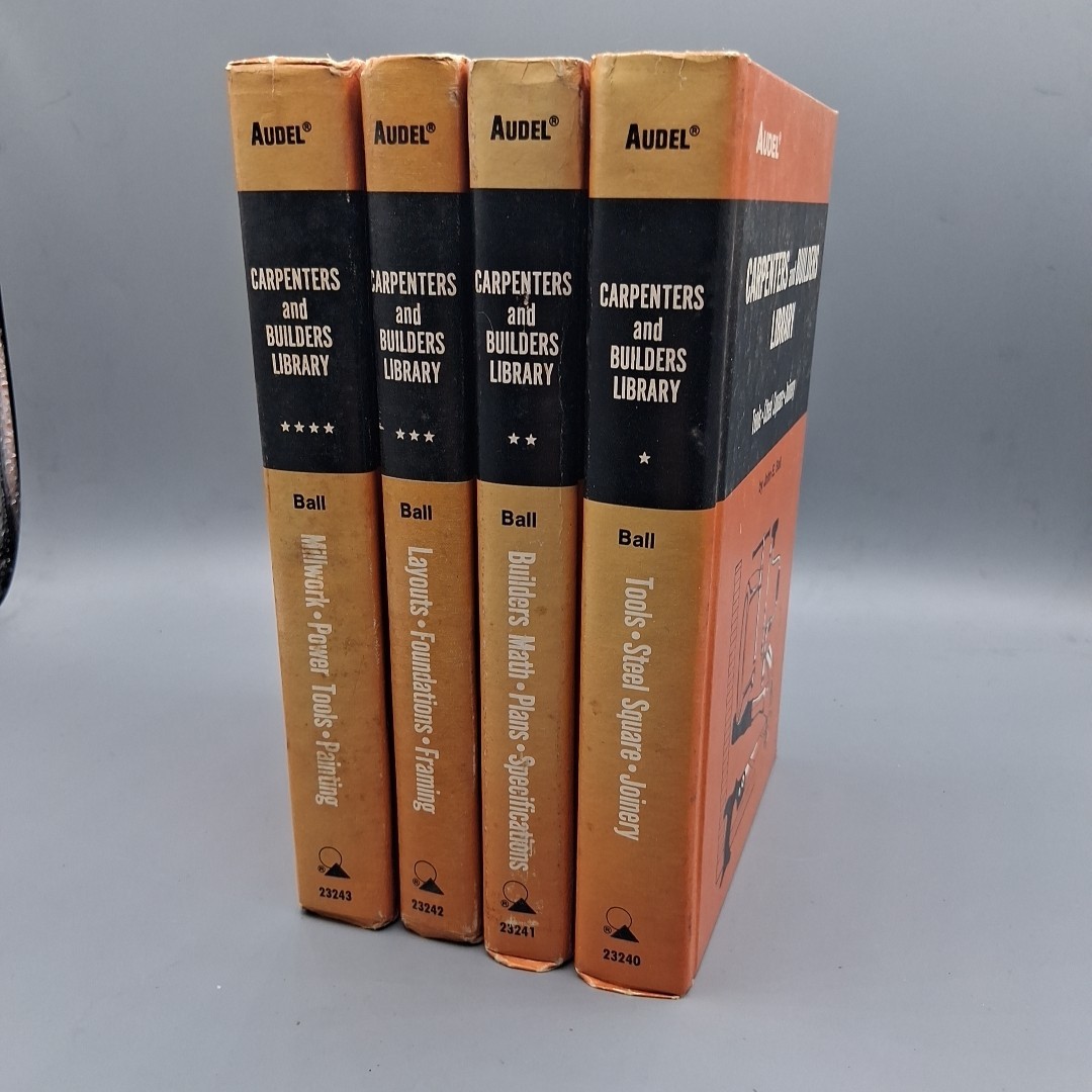 Vintage Audel Carpenters and Builders Library John E Ball 4 Book Set 1978 Hardco