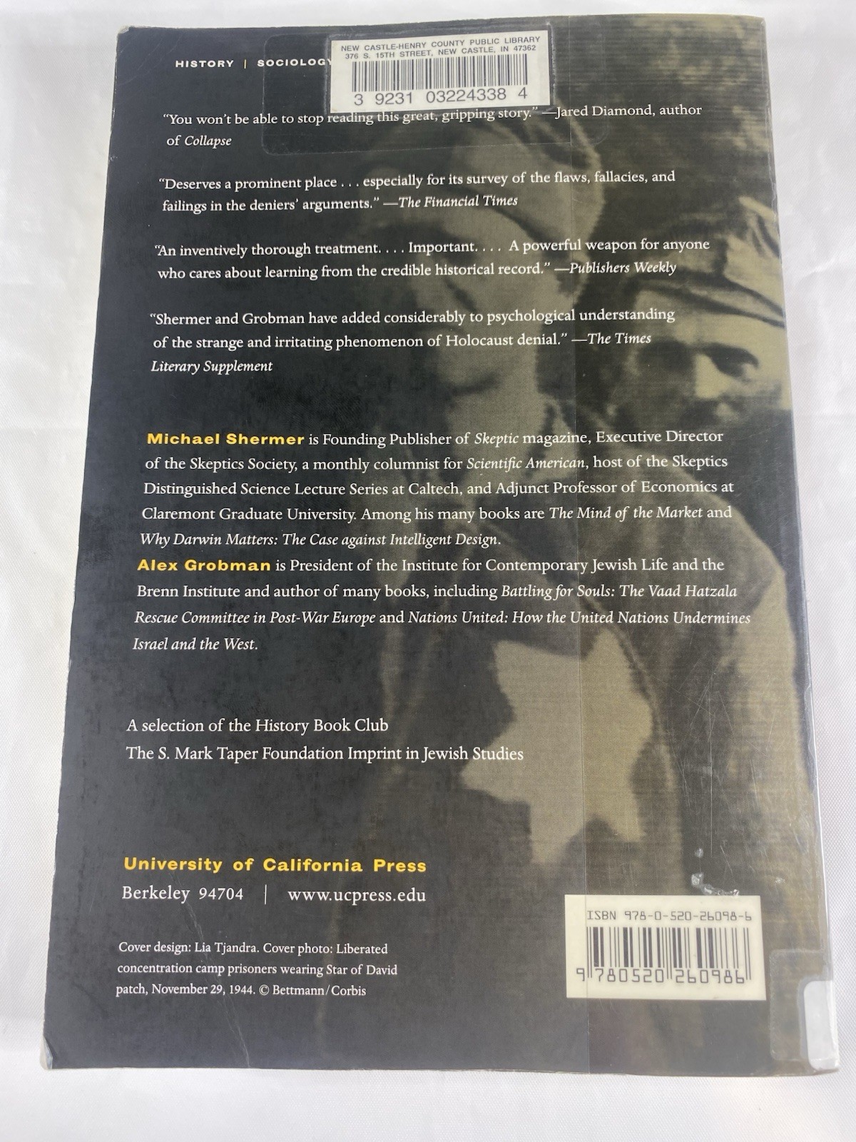 Denying History Holocaust Michael Shermer Alex Grobman Ex Library