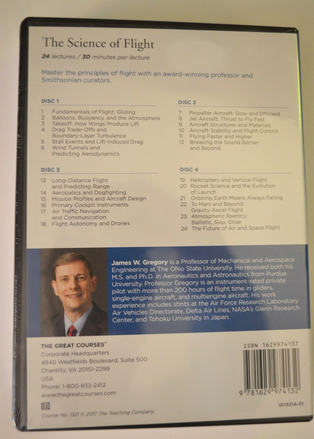 The Great Courses: The Science of Flight 4 DVD set + Book NEW