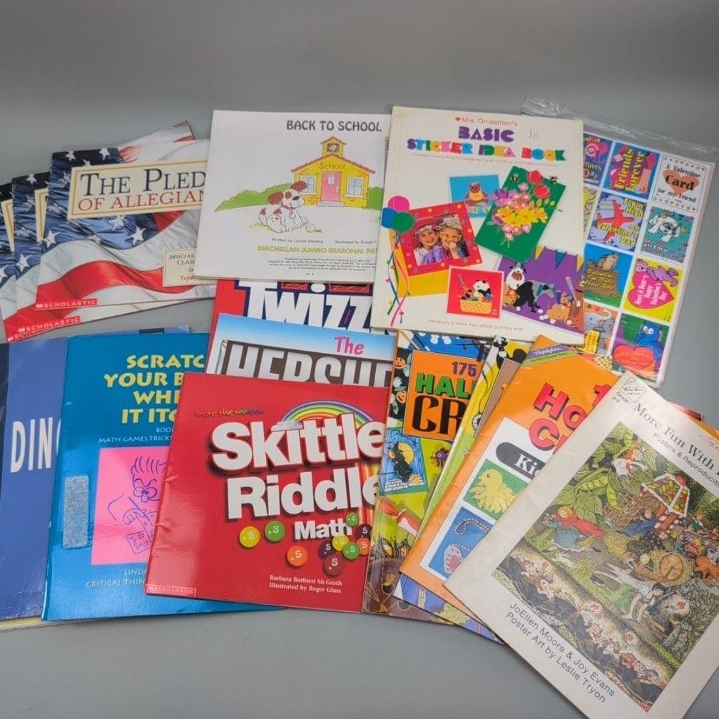Teacher Activity Craft Math Book Lot 18 PB/Spiral Multicolor Classroom Kids USA