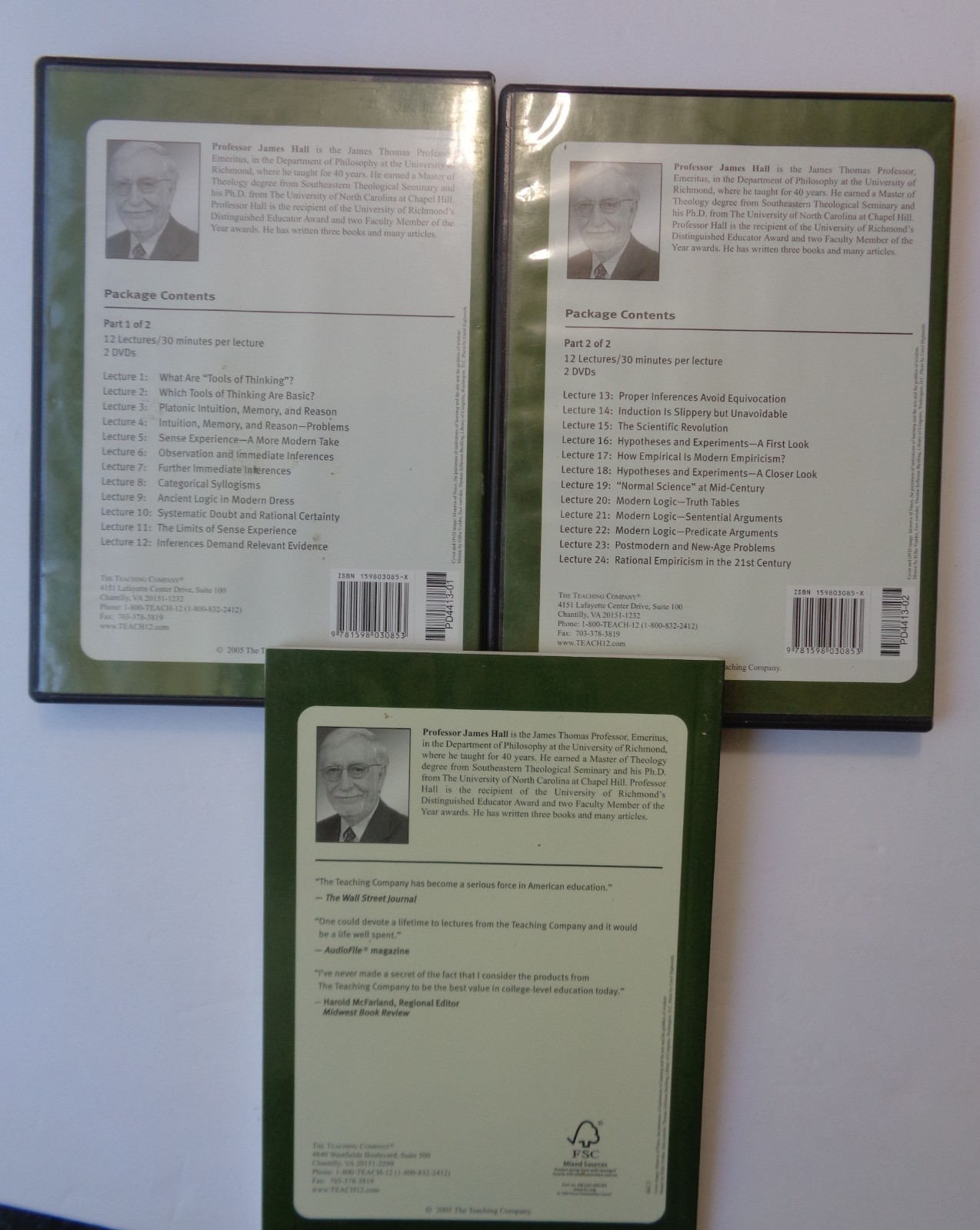 The Great Courses: Tools of Thinking (4 DVDs + Guidebook, 2005) Teaching Co.