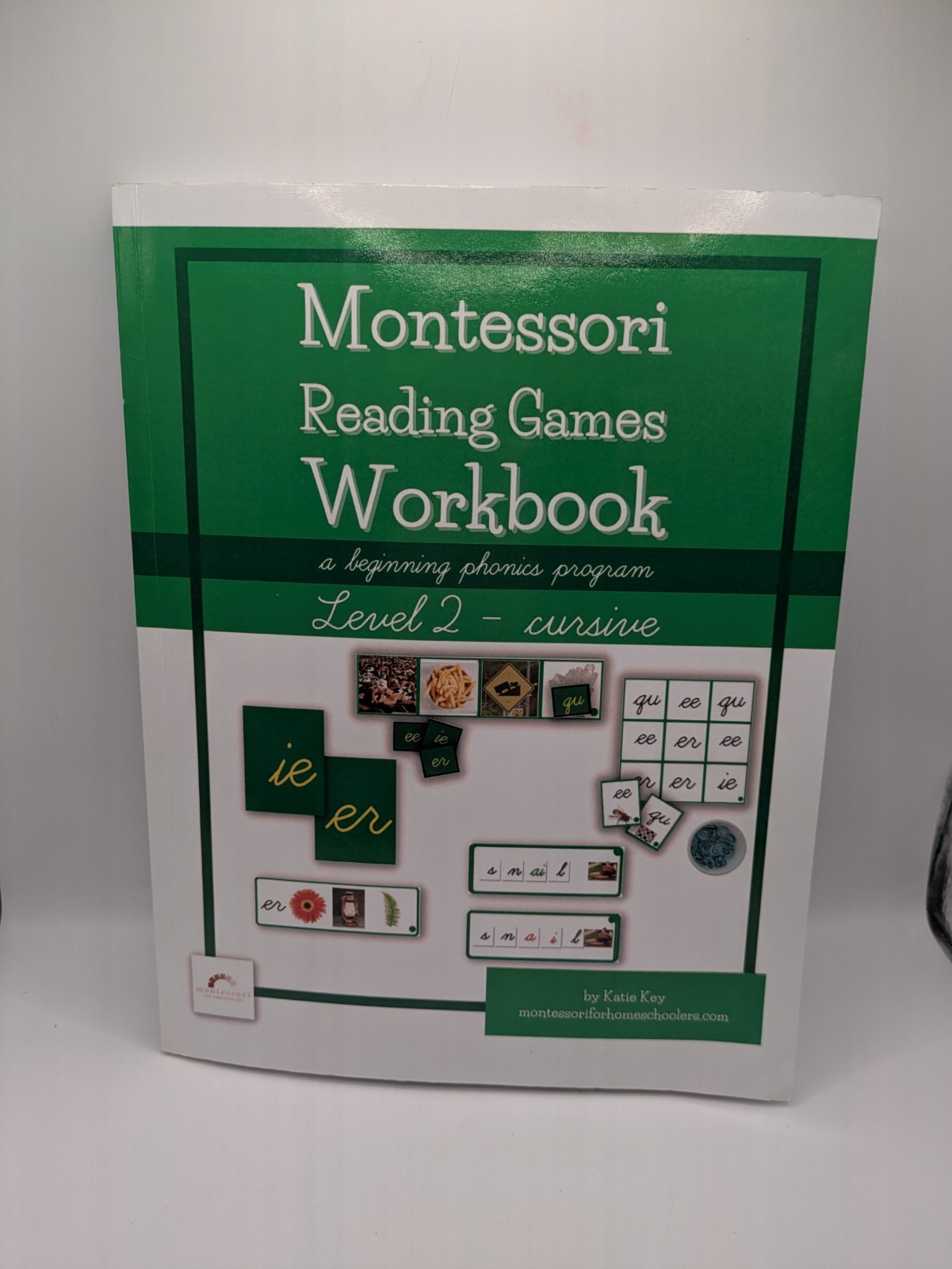 Reading Games Workbook – Level 2 – Cursive: Beginning Phonics Program! Katie Key