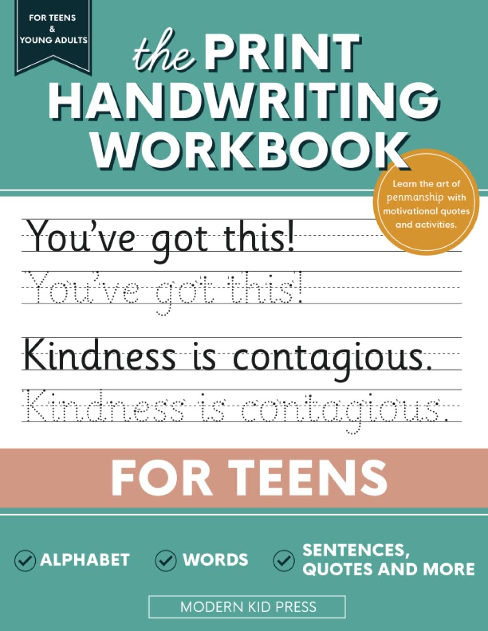The Print Handwriting Workbook for Teens: Learn the Art of Penmanship in…