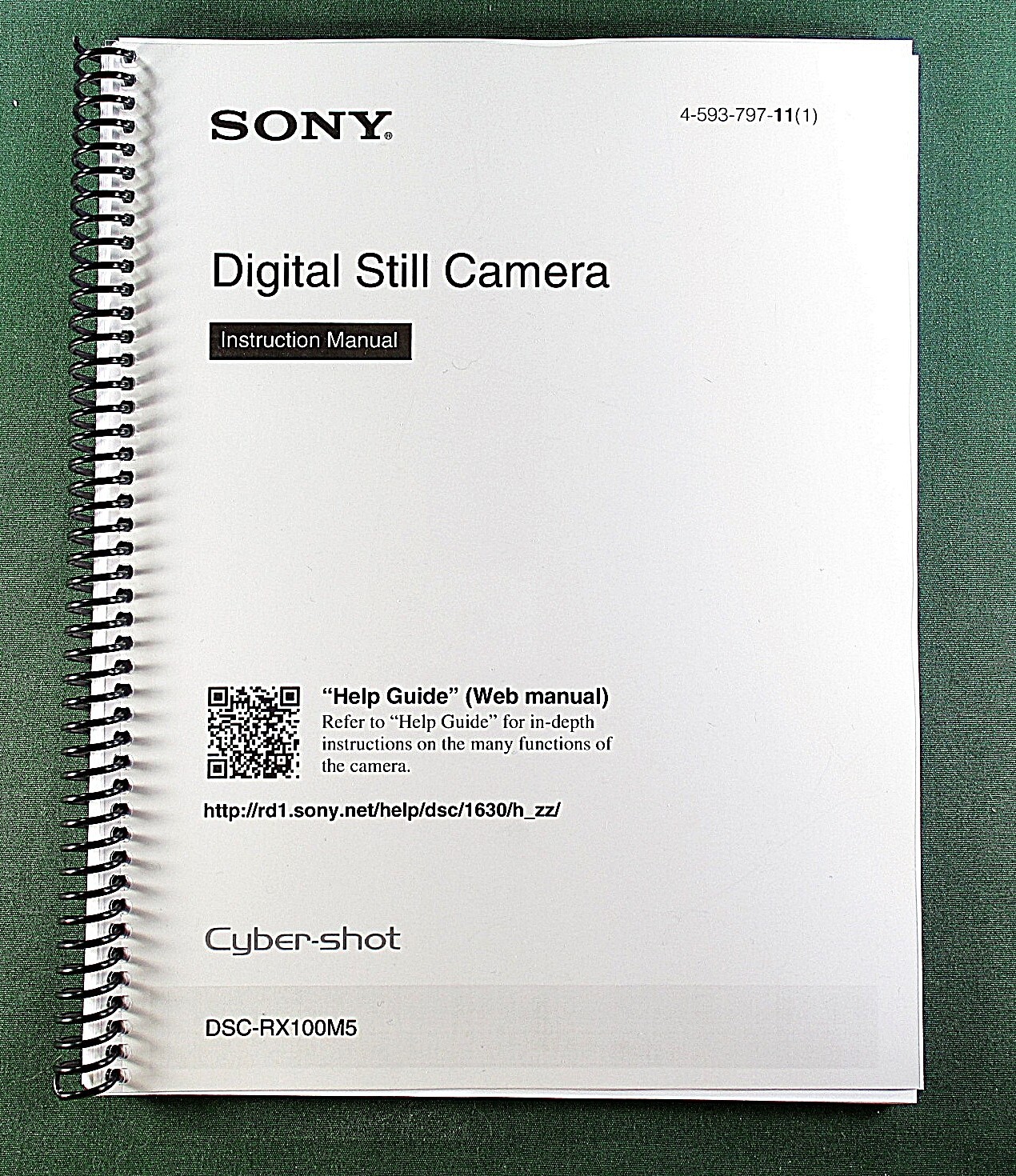 Sony DSC-RX100M5 Instruction Manual: 44 Pages & Protective Covers!