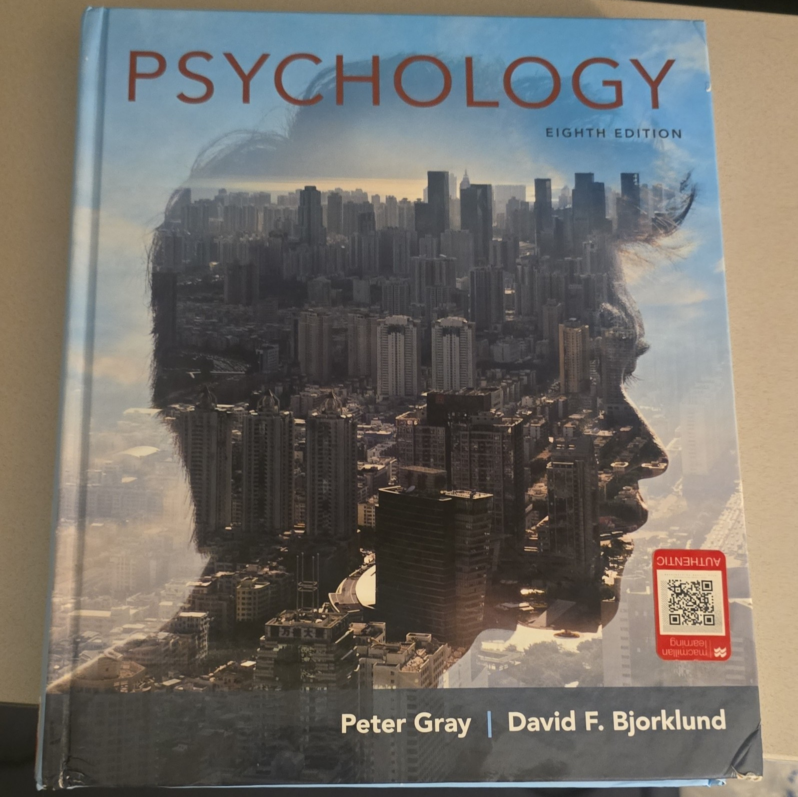 Psychology 8th Edition Hardcover 2015 Peter Gray David F. Bjorklund
