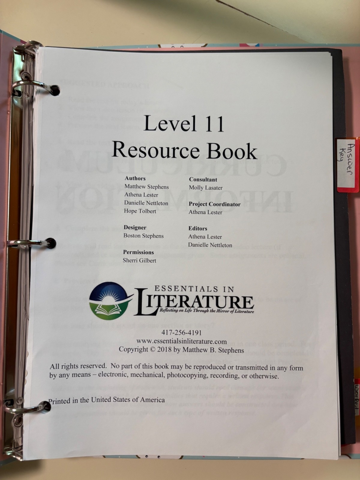Essentials in Literature and Essentials in Writing 11th grade