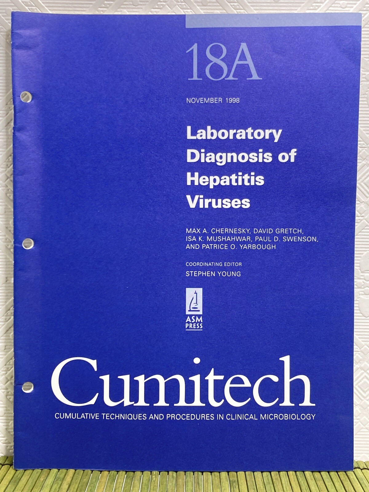 Cumitech 18A Cumulative Techniques Laboratory Diagnosis Hepatitis Viruses 1998