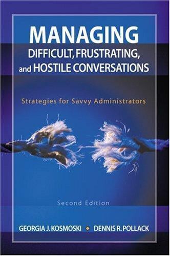 Managing Difficult, Frustrating, and Hostile Conversations: Strategies for…