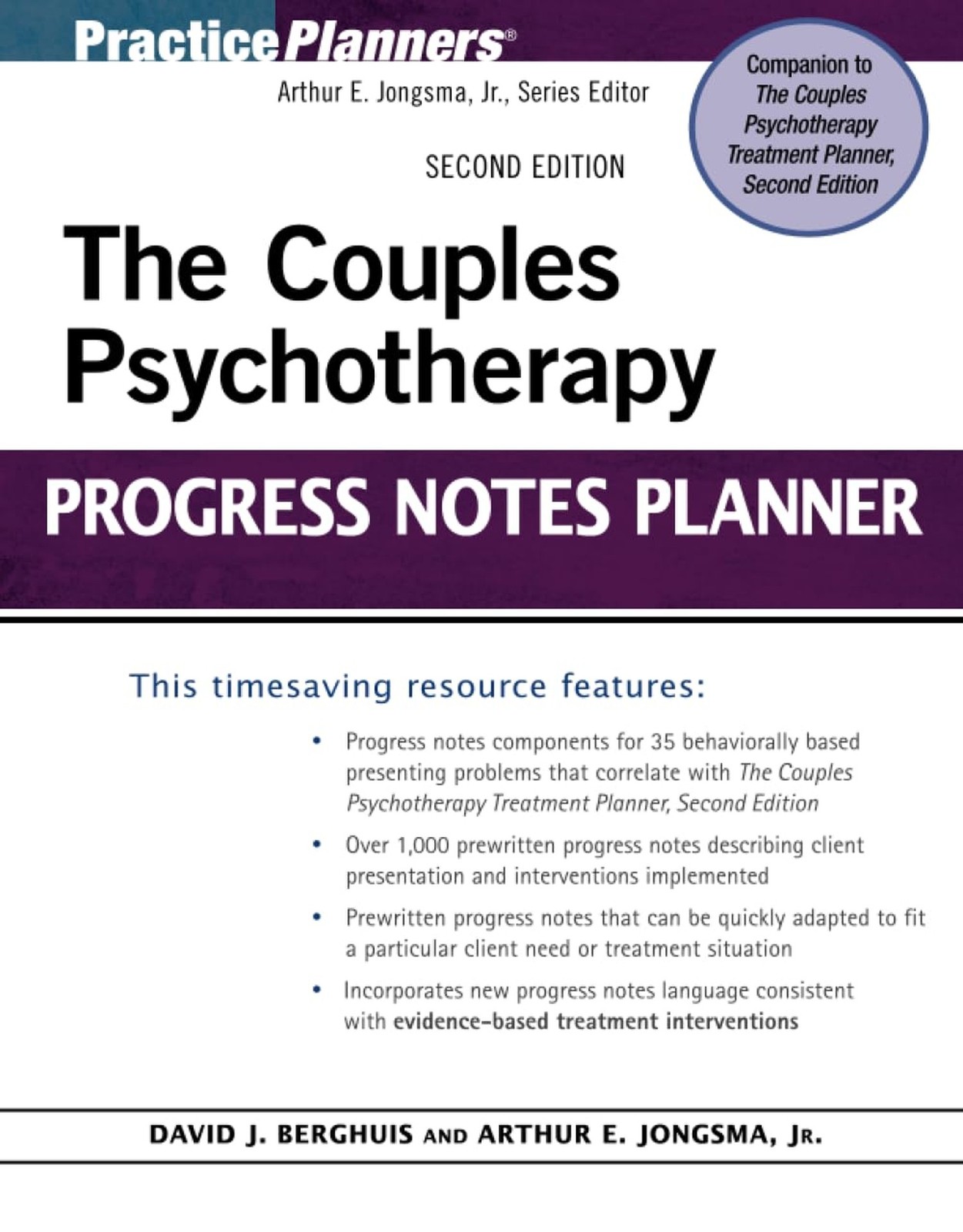 The Couples Psychotherapy Progress Notes Planner (PracticePlanners)