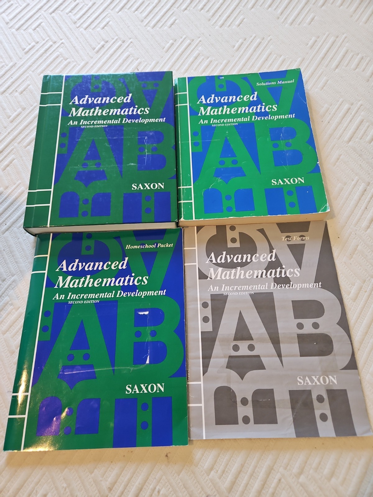 Saxon Advanced Mathematics Second Edition 4 Book Full Set W/Lesson & Test Cd
