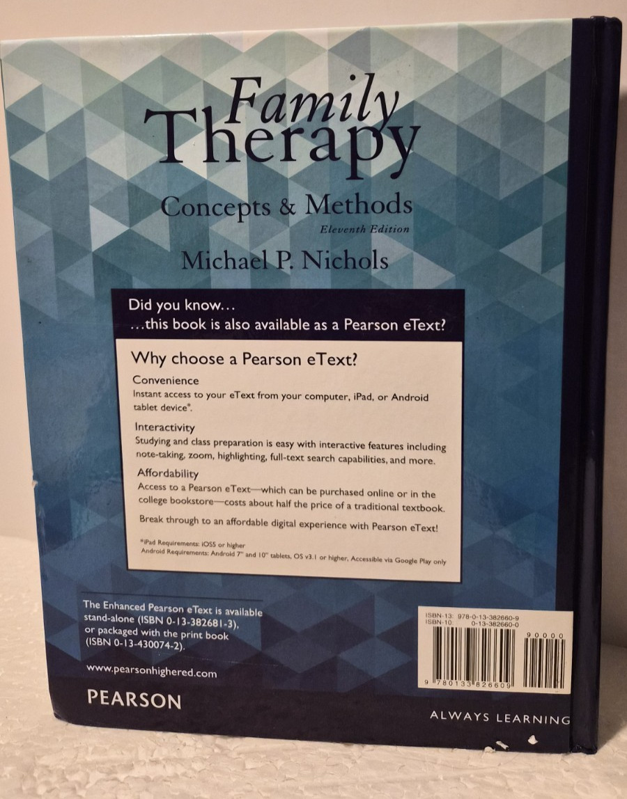 Family Therapy Concepts and Methods: Davis & Nichols (see photos:)