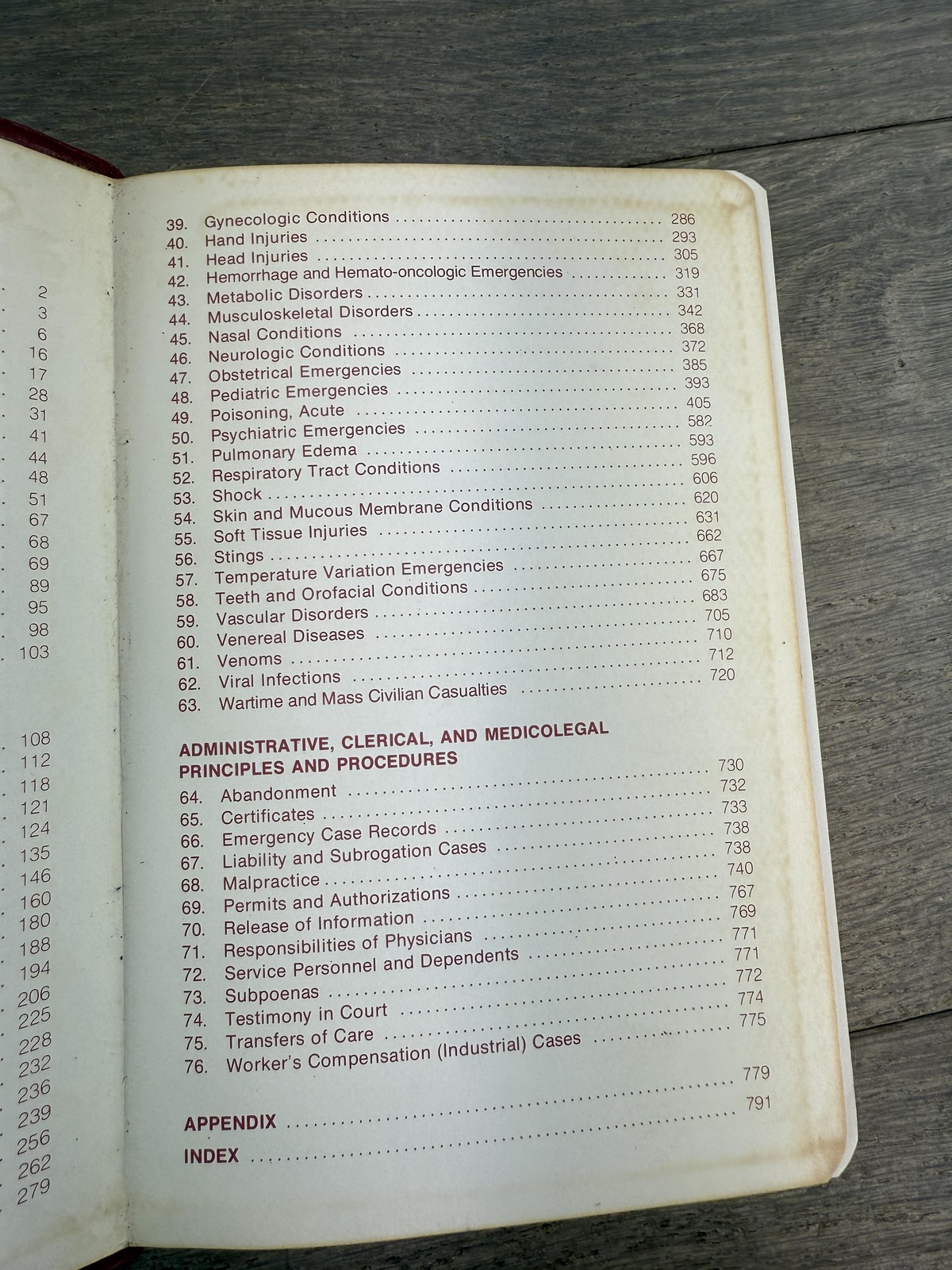Vintage Flint’s Emergency Treatment Management Book 1980 Cain Medical Hardcover