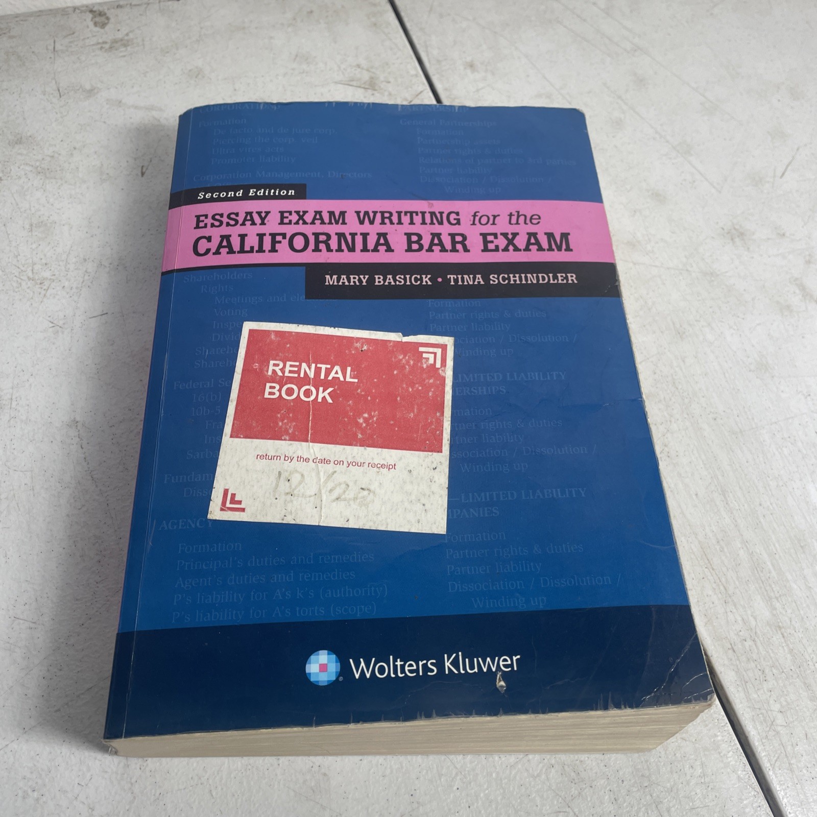 Essay Exam Writing for the California Bar Exam by Mary Basick