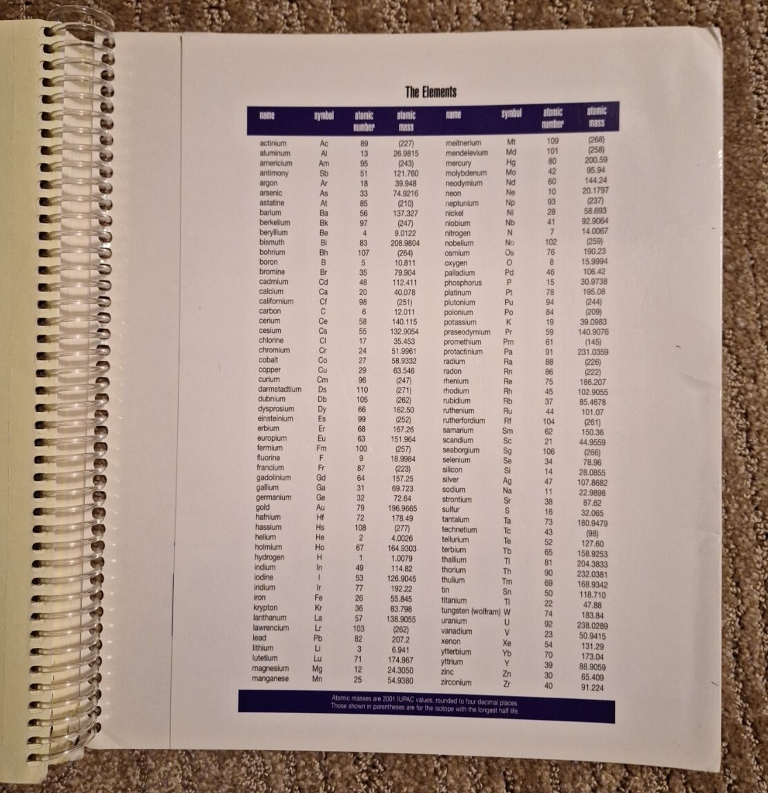 Brooks/Cole General Chemistry Laboratory Notebook Carbonless Copies Pages 26-100