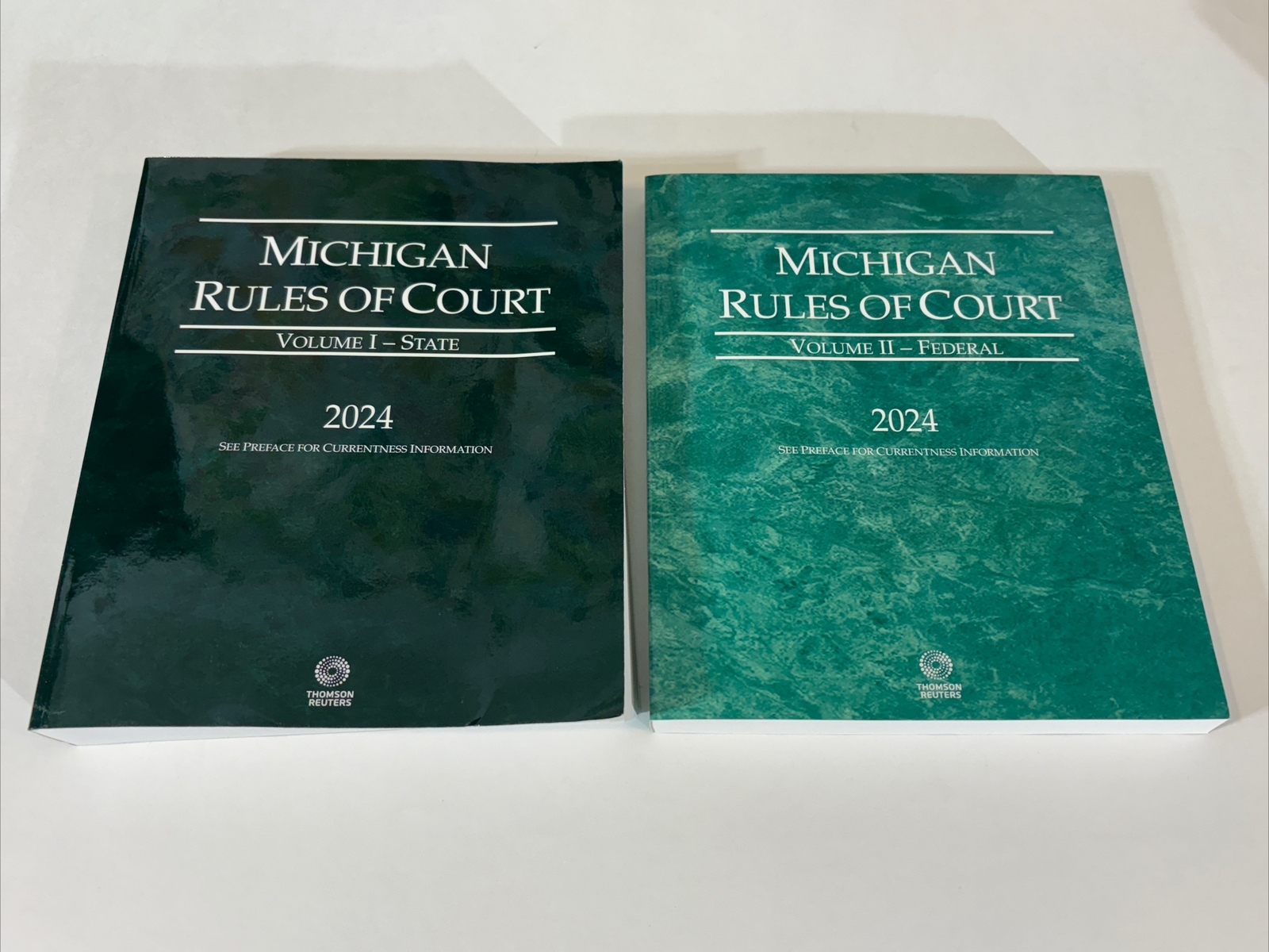2024 Edition Michigan Rules Of Court State + Federal Volumes 1 & 2 Books Set