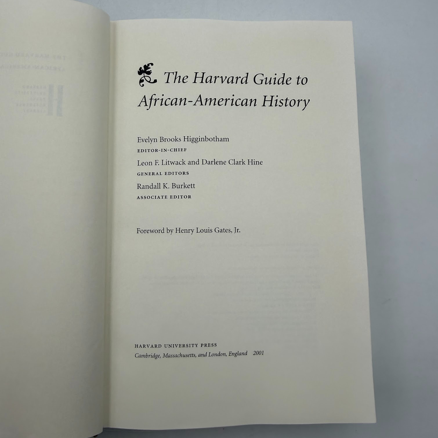 Harvard University Press Reference Library Guide to African-American History CD
