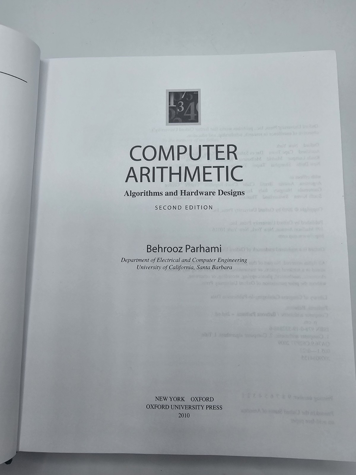 Computer Arithmetic: Algorithms and Hardware Designs Oxford 2nd Edition HC
