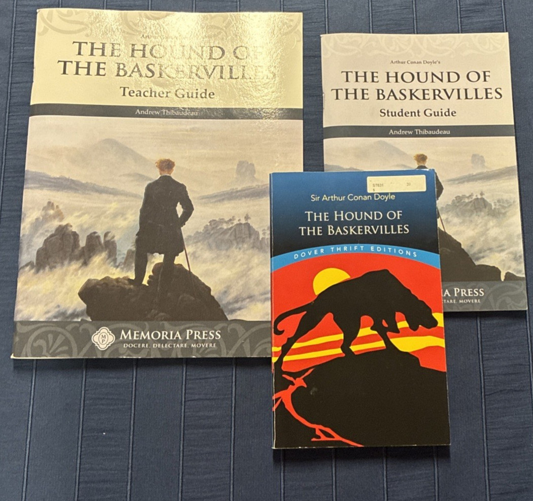 Memoria Press The Hound of the Baskervilles Set – Teacher & Student Guide, Novel