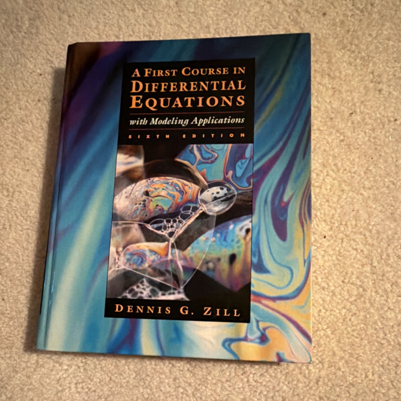 A First Course in Differential Equations 6th Ed Dennis G. Zill Brooks/Cole HC