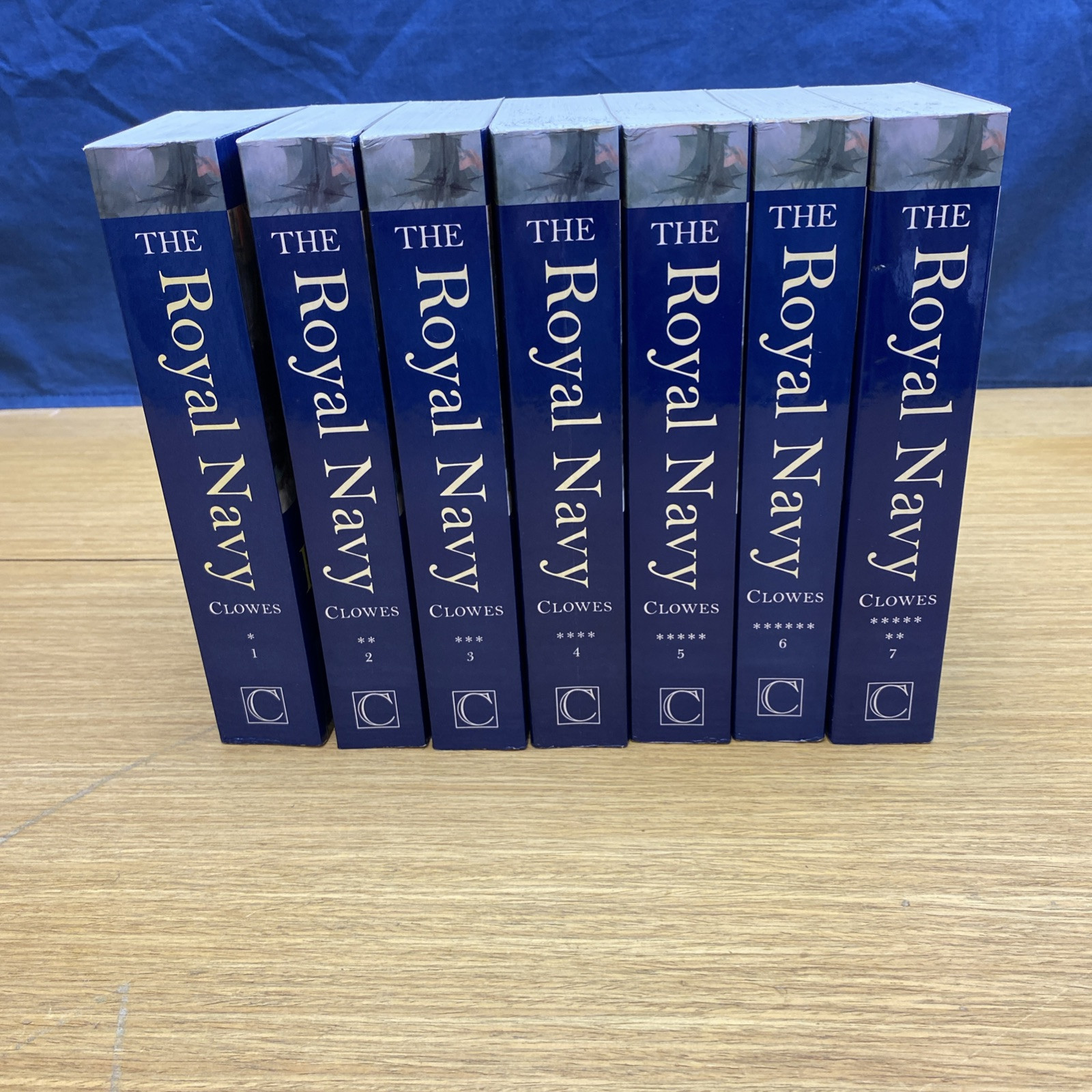 History of The Royal Navy: 7 volume softcover set by William Clowes
