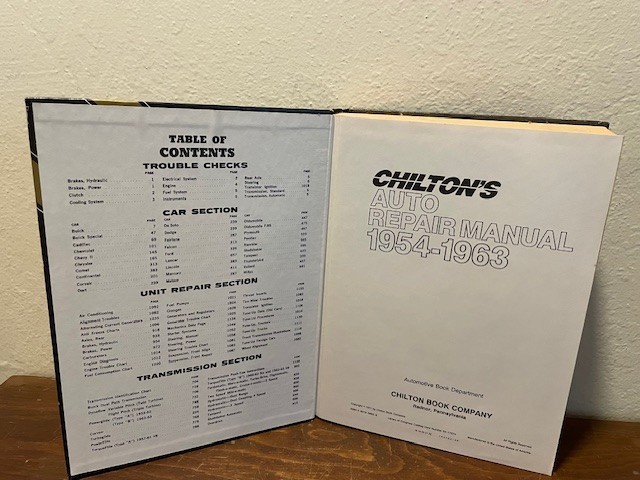 Chilton’s Auto Repair Manual Collector’s Edition 1954-1963 (1971, HC)
