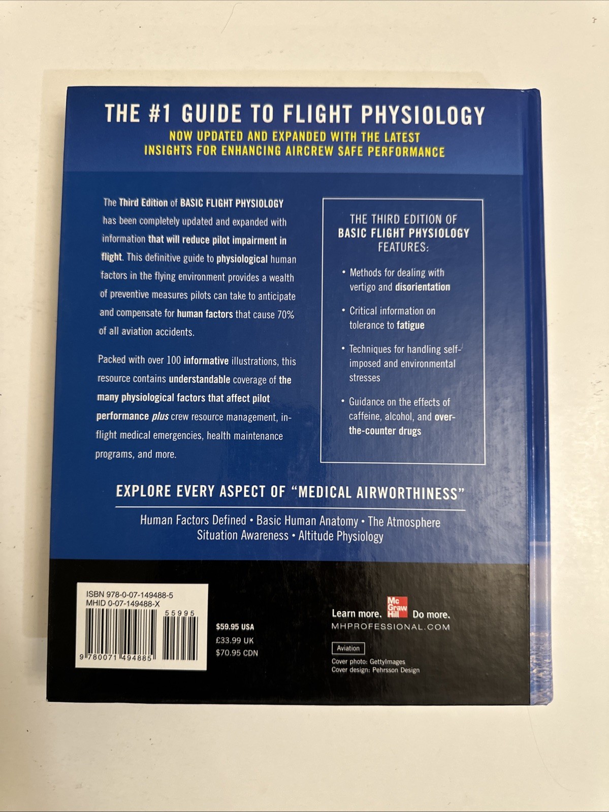 Basic Flight Physiology 3rd Edition Hardcover (Minimum Underlining)