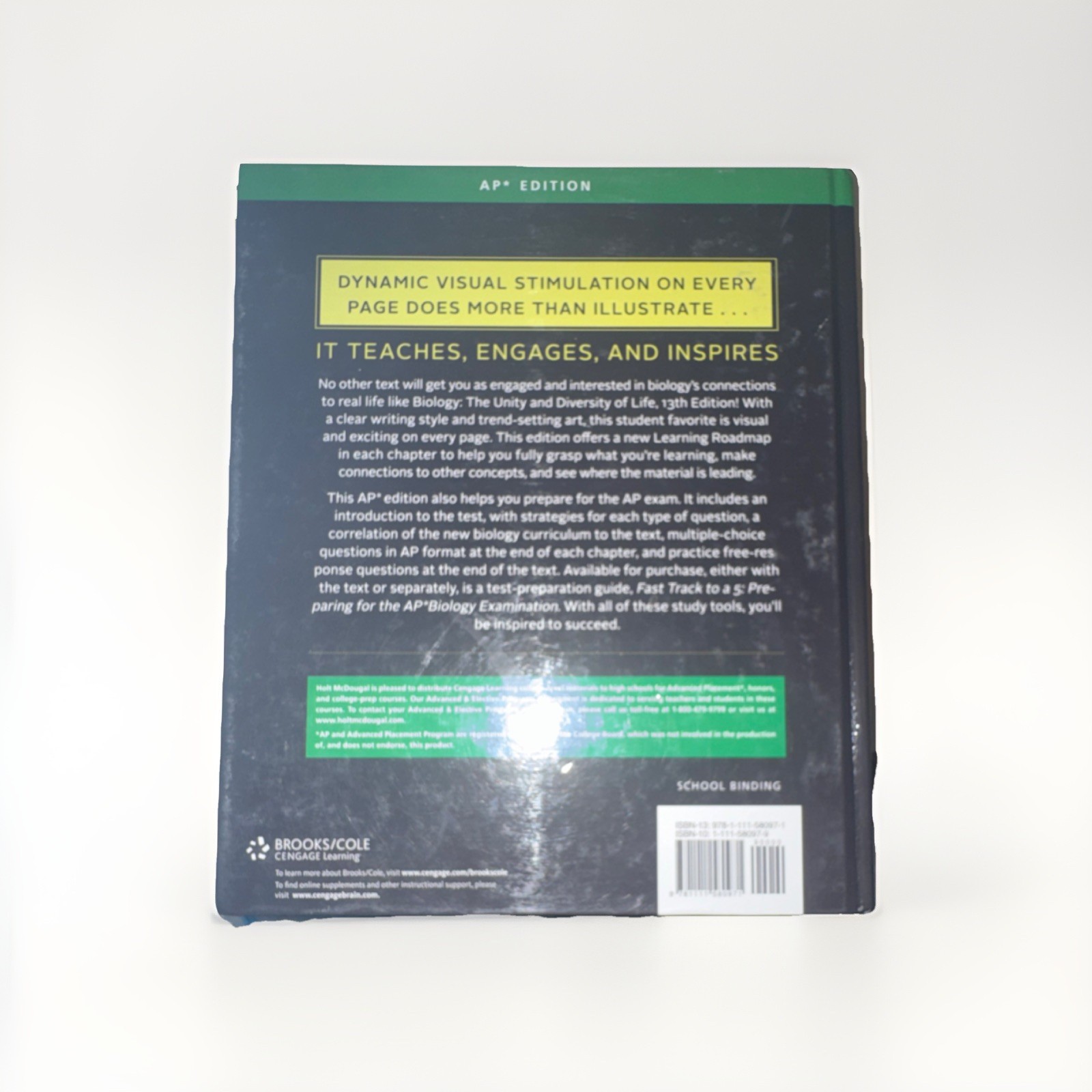 Brooks/Cole Biology Unity & Diversity AP Edition Starr Taggart Hardcover Textbo…