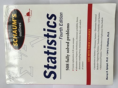 Schaums Outline of Statistics, Fourth… by Stephens, Larry Paperback / softback
