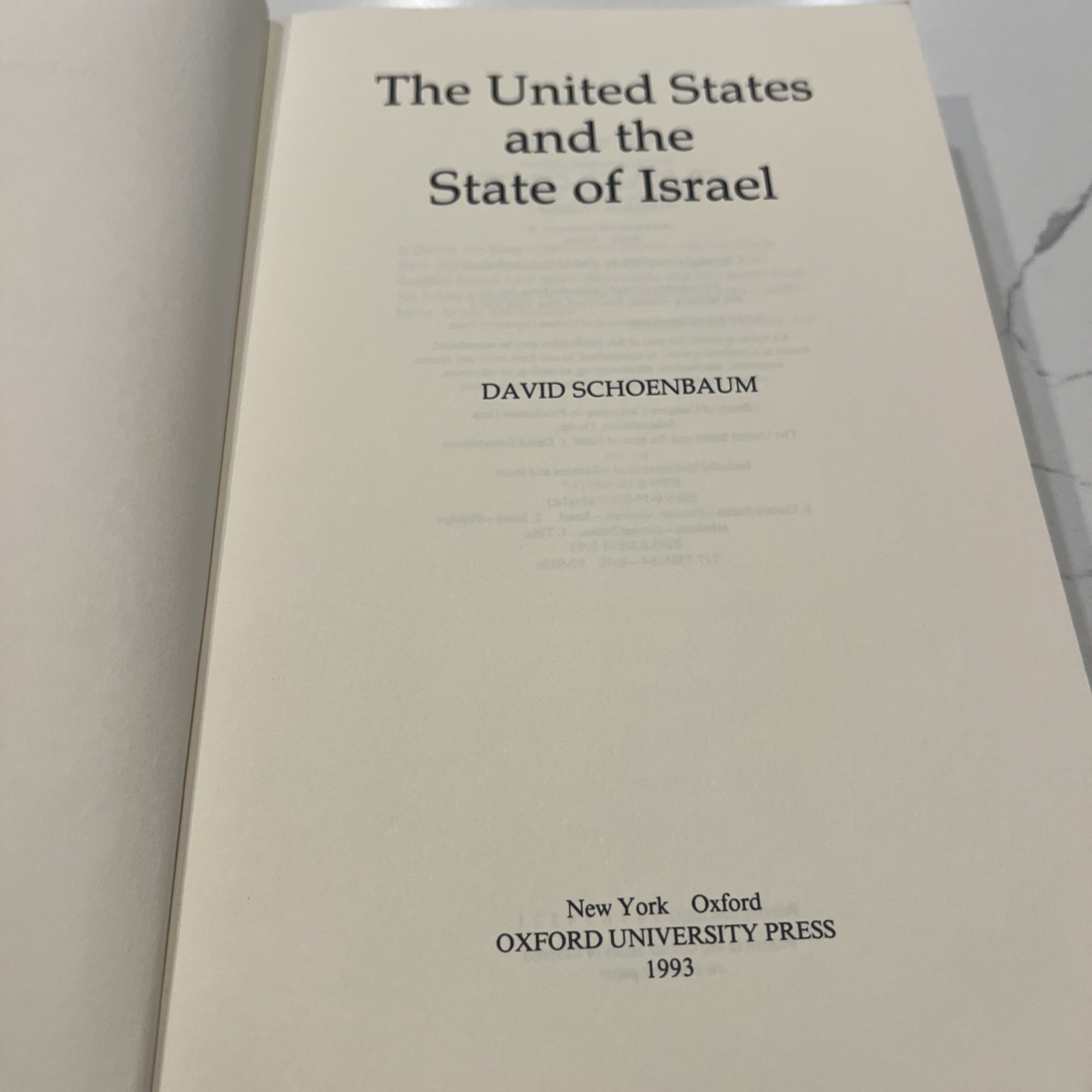 United States and the State of Israel by David Schoenbaum (1993, Trade…