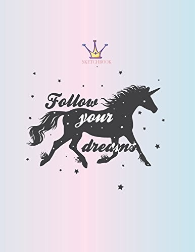 SKETCH BOOK: UNICORN LOVER COVER (8.5 X 11) INCHES 110 By Beebee C **BRAND NEW**