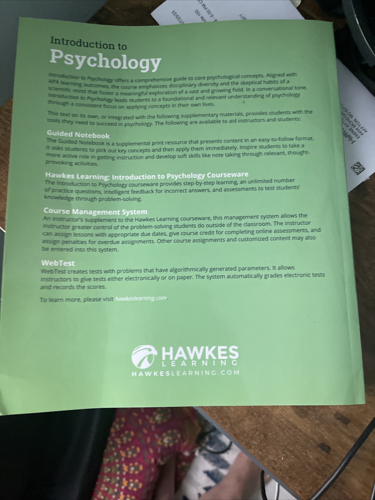 Introduction to Psychology 1st Edition Textbook by Hawkes Learning Systems…
