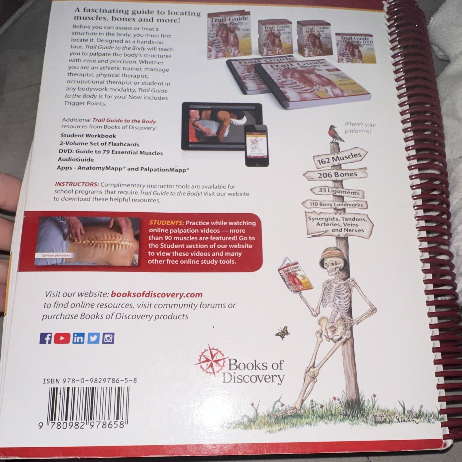 Books of Discovery Trail Guide to the Body 5th Ed Spiral Illustrated