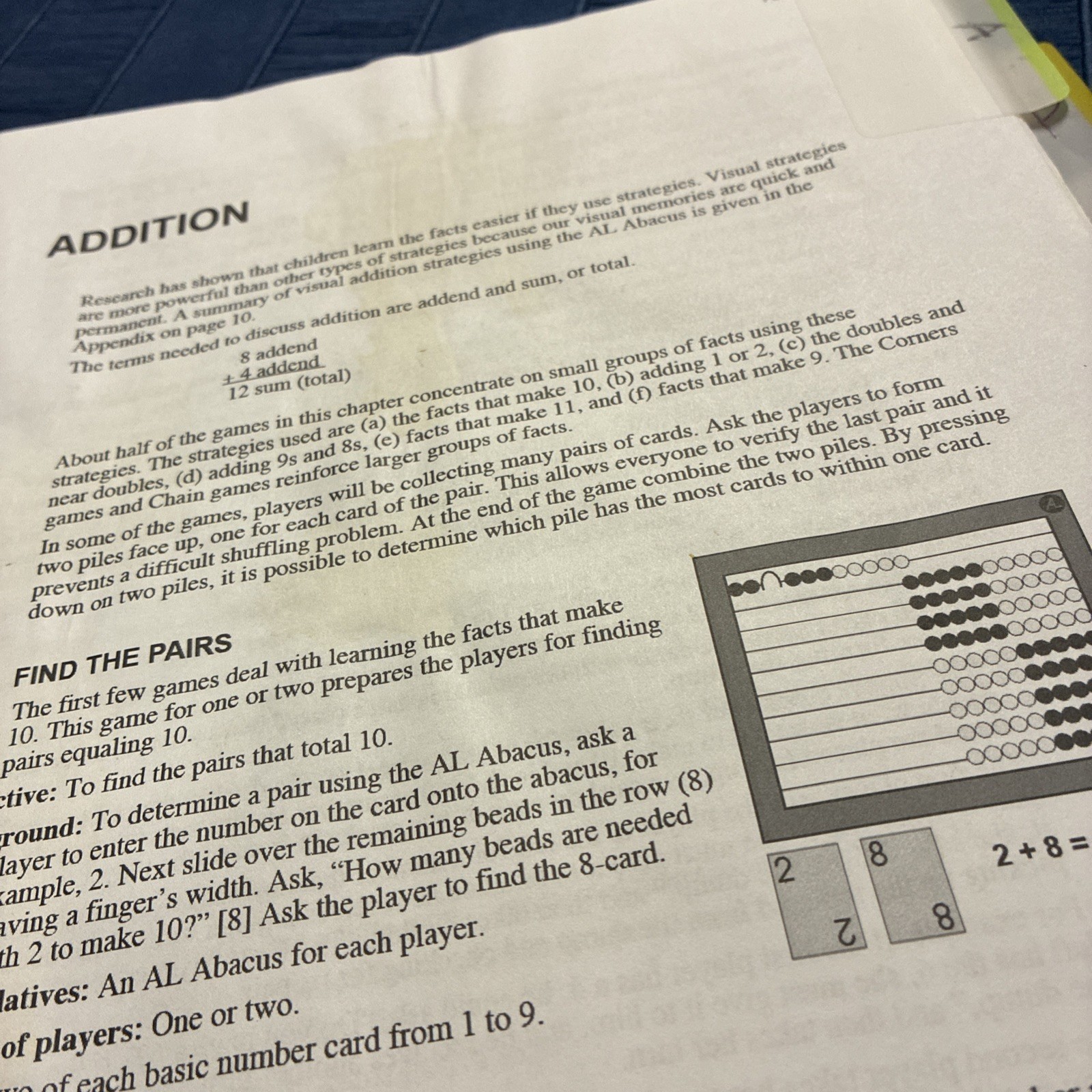RightStart Math Card Games Book by Joan A. Cotter 5th Edition – Right Start