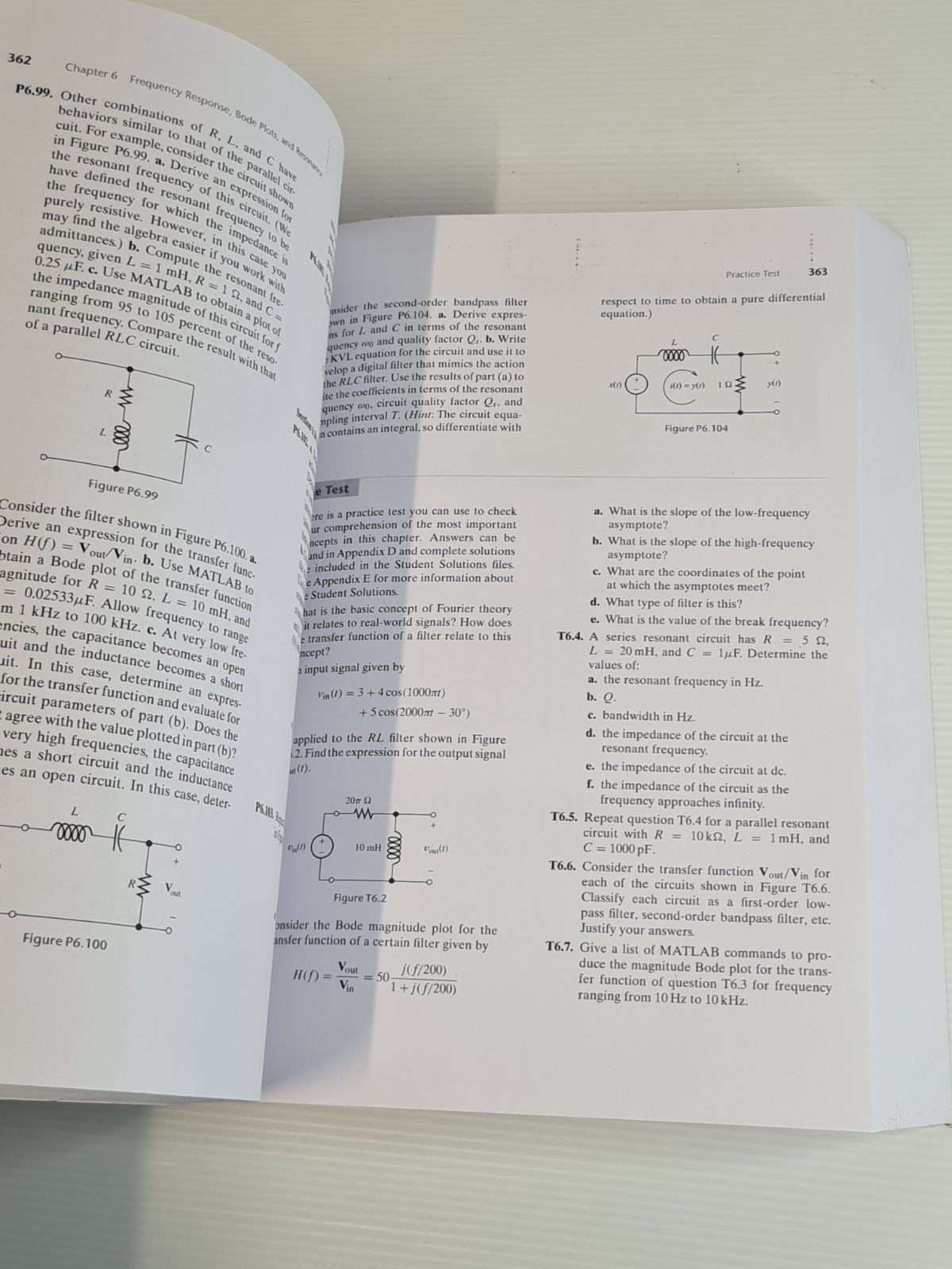 Electrical Engineering Principles Applications 6th Ed Hambley Pearson USED