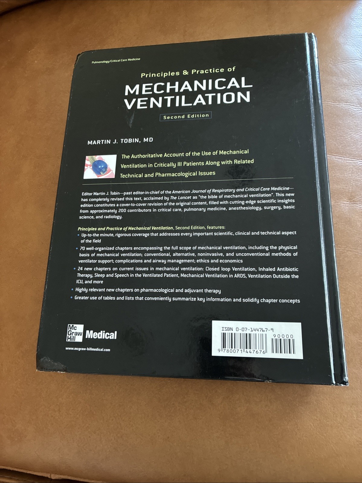 Principles and Practice of Mechanical Ventilation by Martin J. Tobin (2006,…