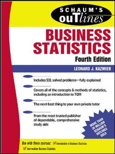 Schaum’s Outline of Business Statistics Fourth Edition – Paperback – VERY GOOD