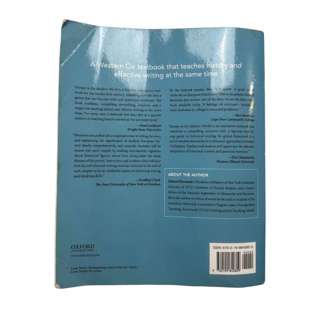 Europe in the Modern World Since 1500 Edward Berenson History Textbook