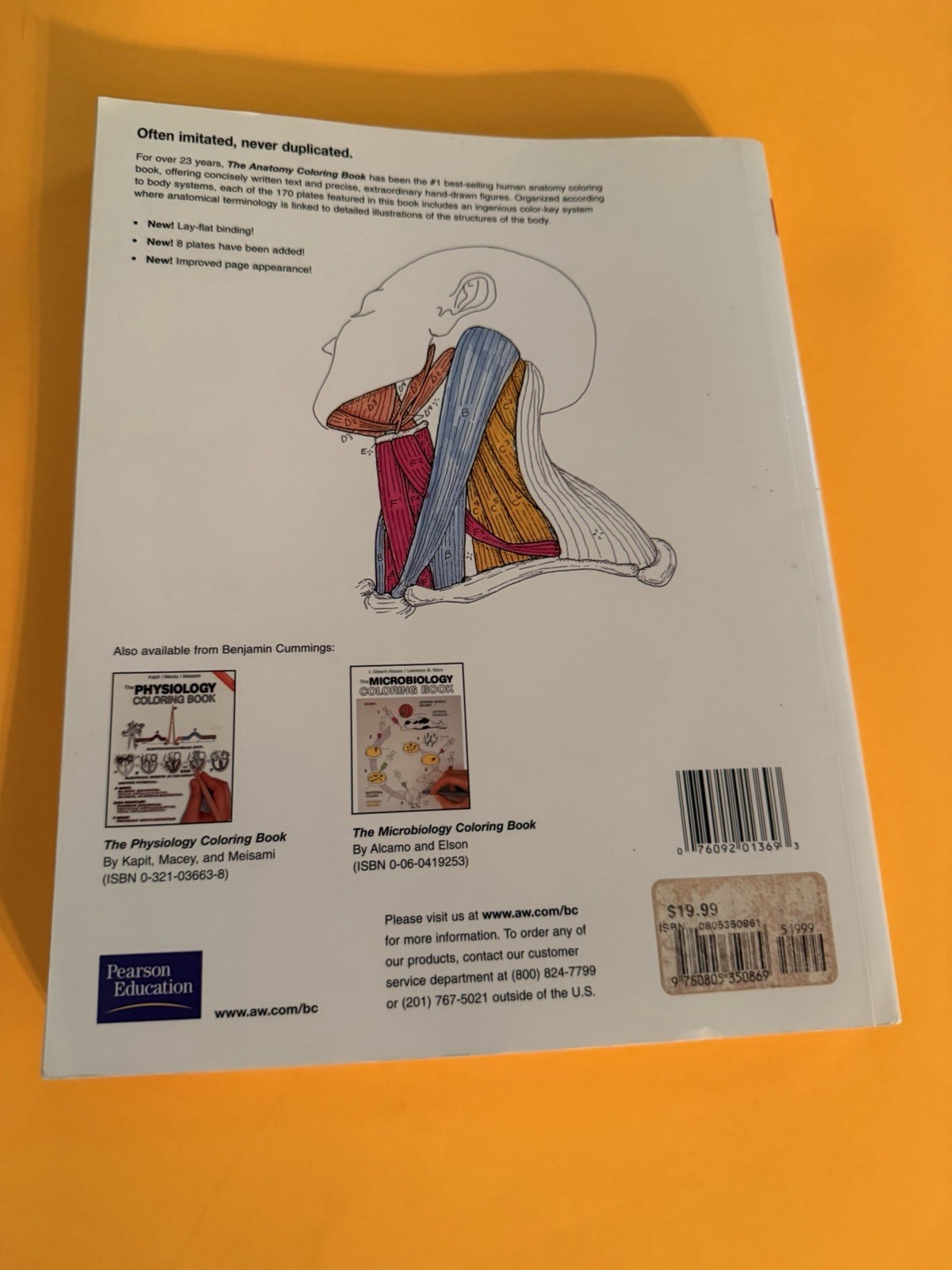 The Anatomy Coloring Book by Lawrence M. Elson Please Read Description