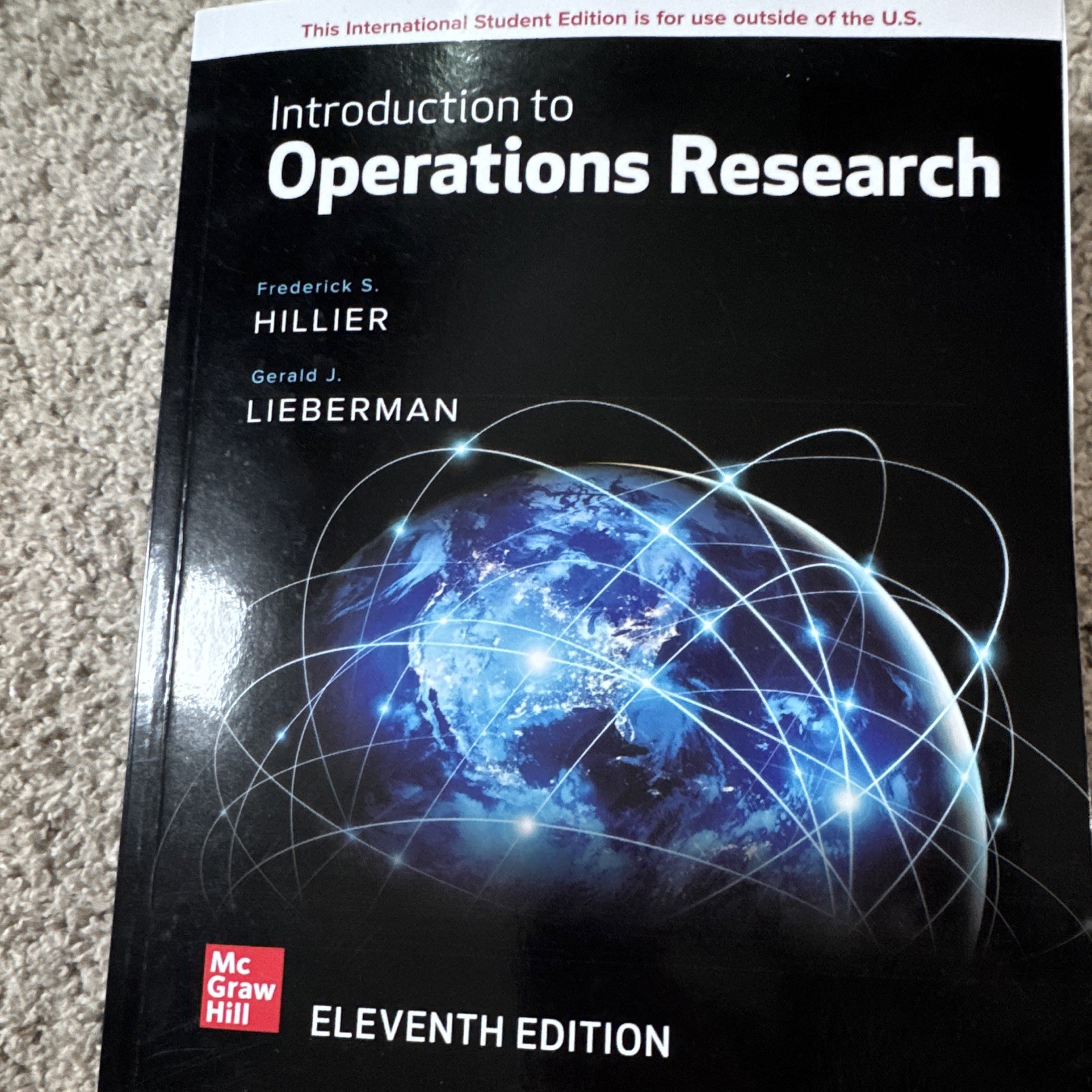 McGraw Hill Introduction to Operations Research 11th Int’l Student PB Hillier