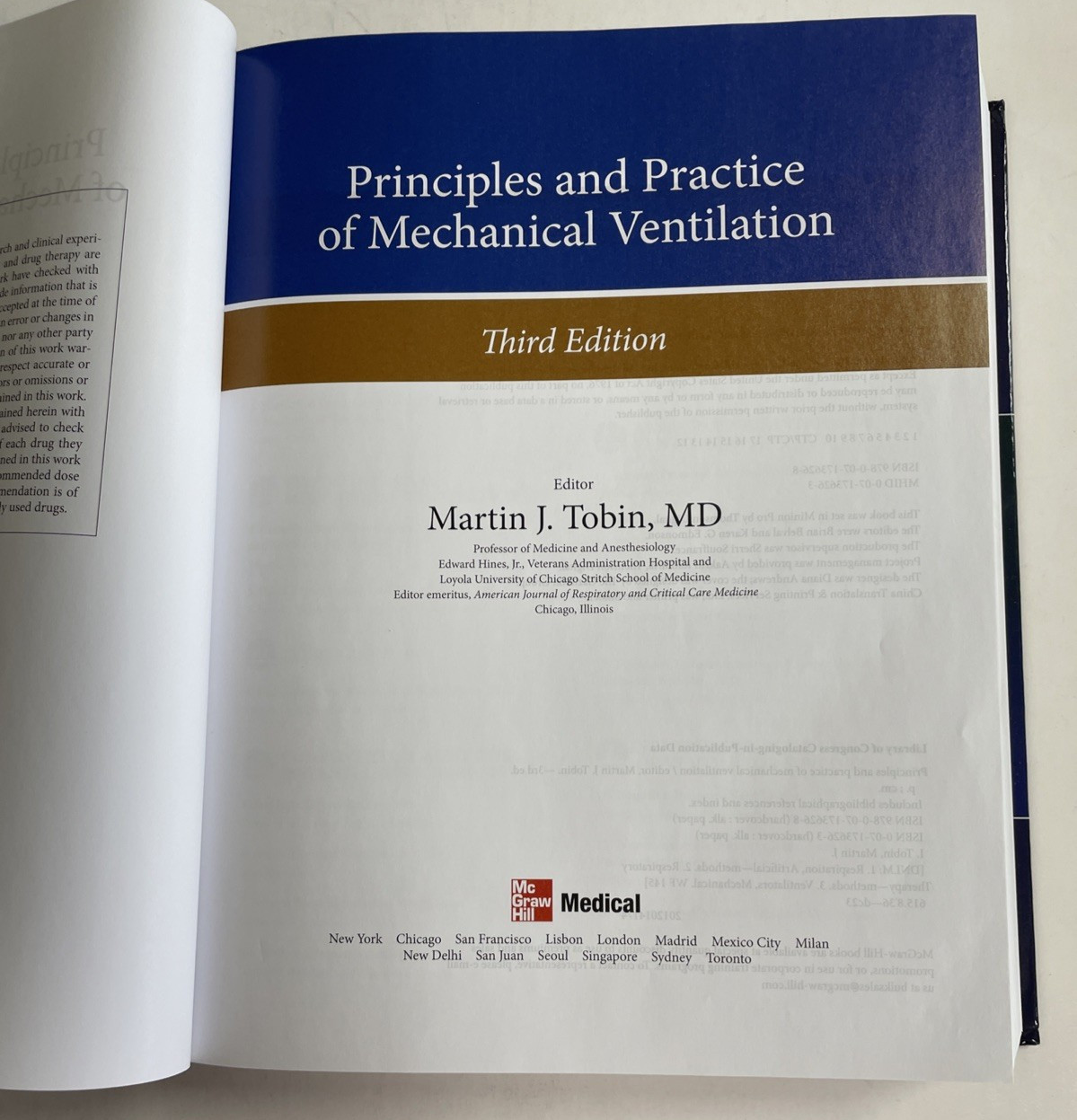 Principles And Practice of Mechanical Ventilation 3rd Edition Martin Tobin 2018