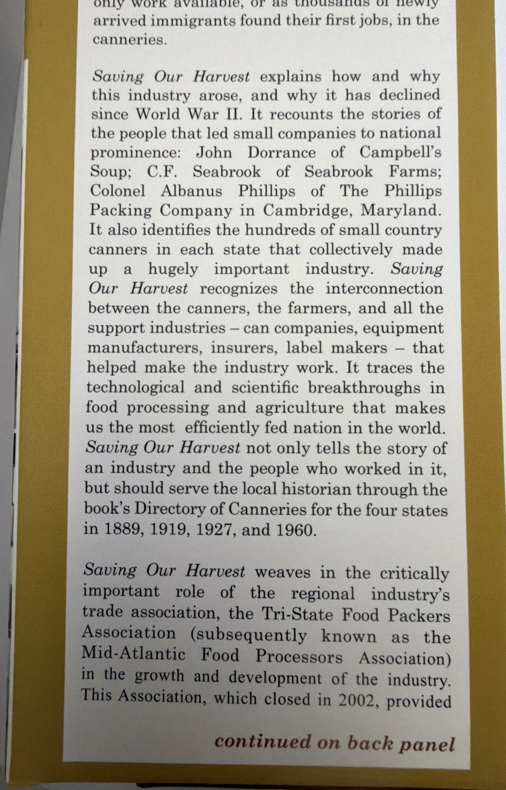 Saving Our Harvest Story of Mid Atlantic Region’s Canning & Freezing Ed Kee 1st