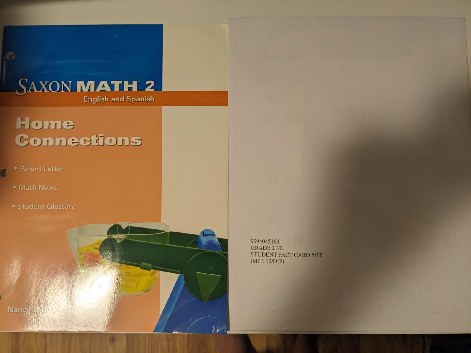 Saxon Math 2: Home Connections by Nancy Larson and Student Fact Card Set