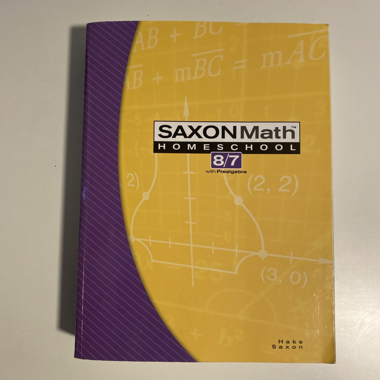 Saxon Math 8/7: Homeschool Student Text, 100 Pages Writing & 30 Printing Error.