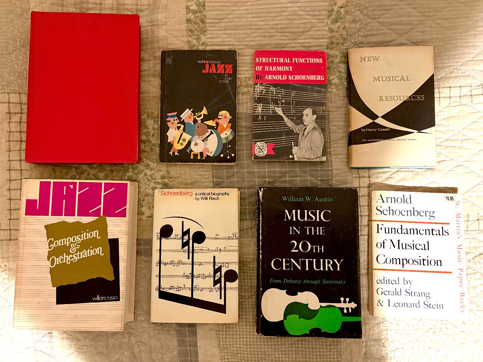 Curated Lot of 8 Scholarly 20th-Century Music Books — 1960s–1970s