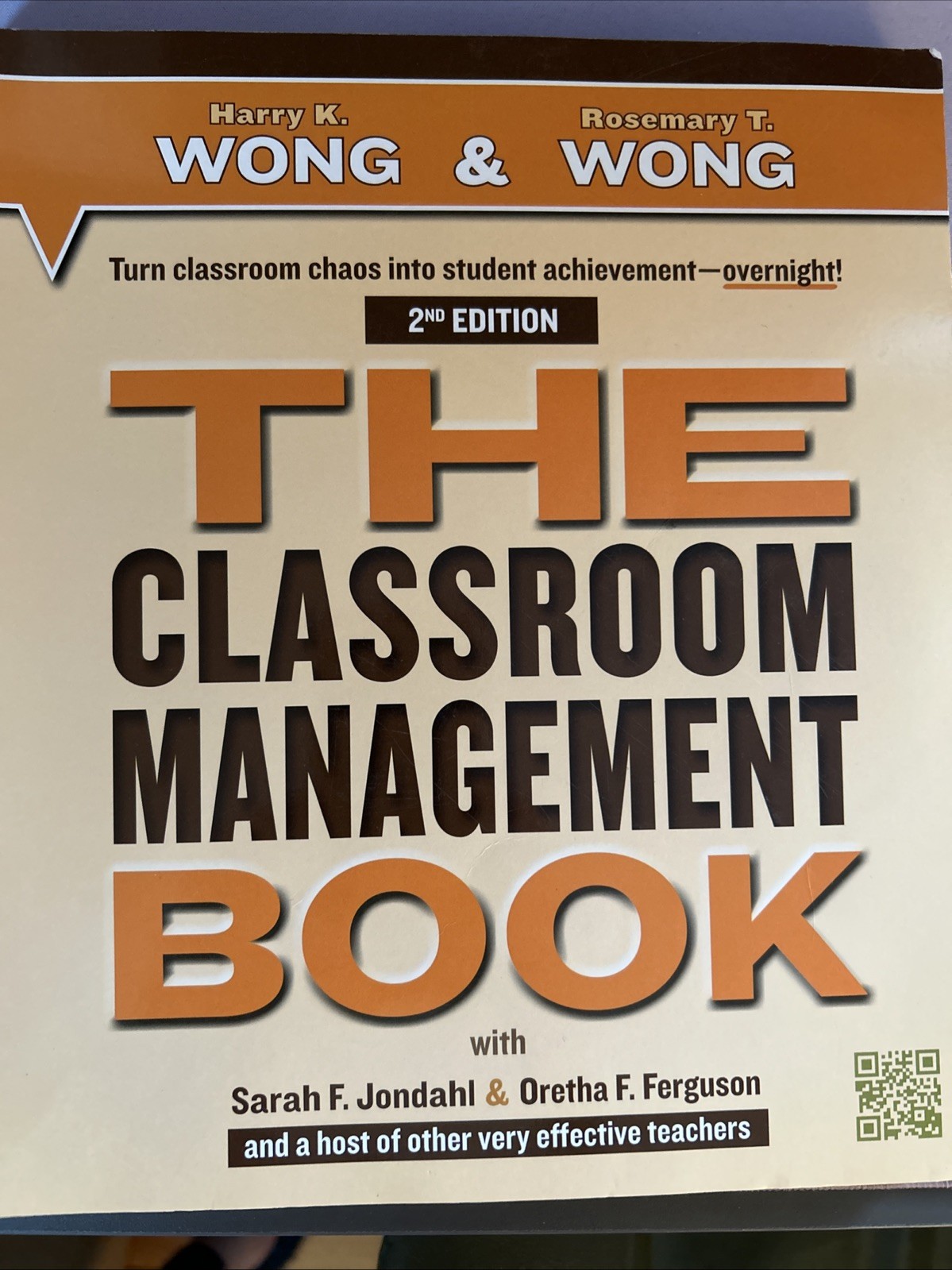 Classroom Management Book by Rosemary T. Wong and Harry K. Wong (2018, Trade…