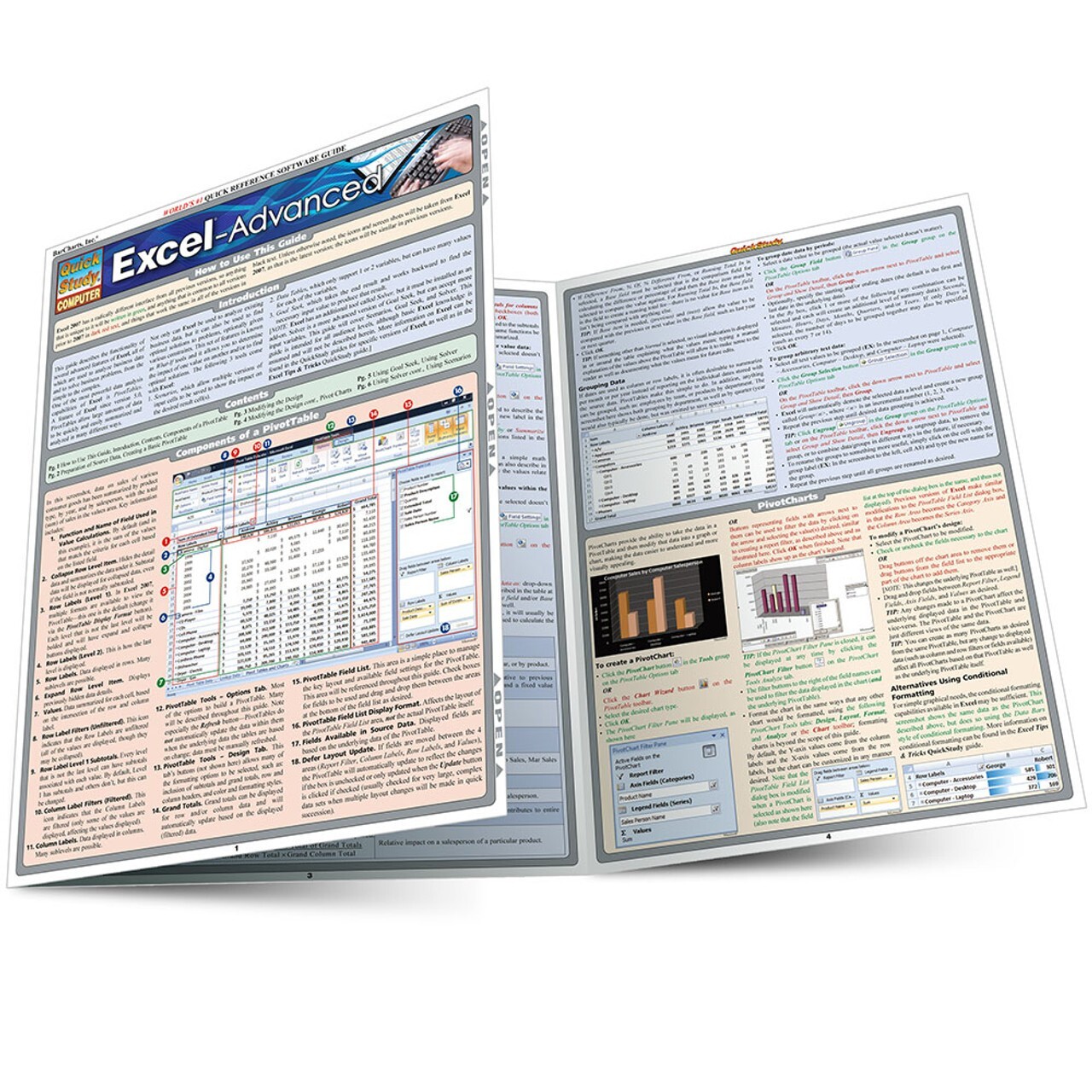 QuickStudy | Excel Advanced Laminated 6-Page Reference Guide