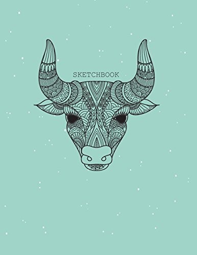 SKETCH BOOK: TAURUS COVER (8.5 X 11) INCHES 110 PAGES, By Char Story *BRAND NEW*