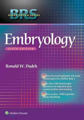 BRS Embryology (Board Review Series) – Paperback, by Dudek PhD Dr. – Very Good