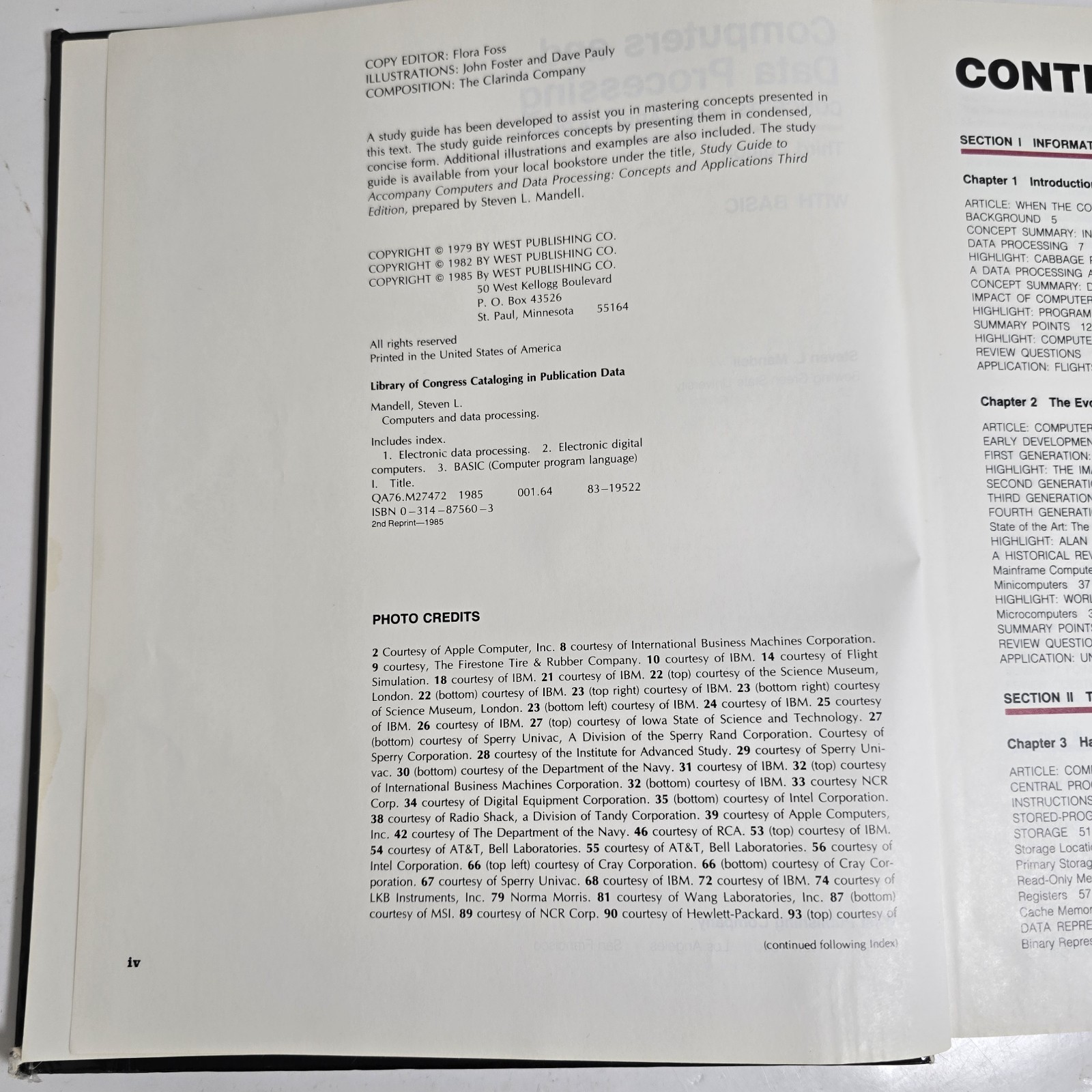 Computers And Data Processing Vintage 1985 Third Edition by Steven L. Mandell
